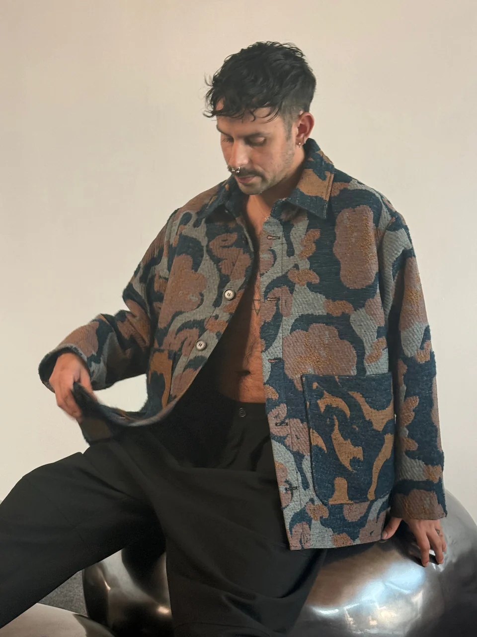 Henrik Vibskov Wheel Jacket Goat Navy - Image 10