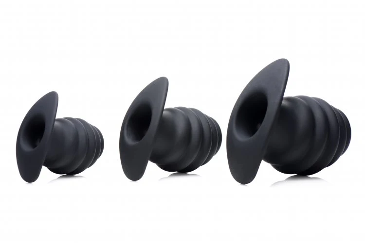Hive Ass Tunnel Silicone Ribbed Hollow Anal Plug - Medium - Image 3