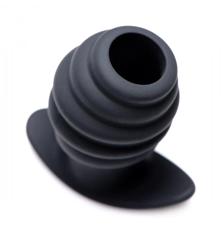 Hive Ass Tunnel Silicone Ribbed Hollow Anal Plug - Medium - Image 7