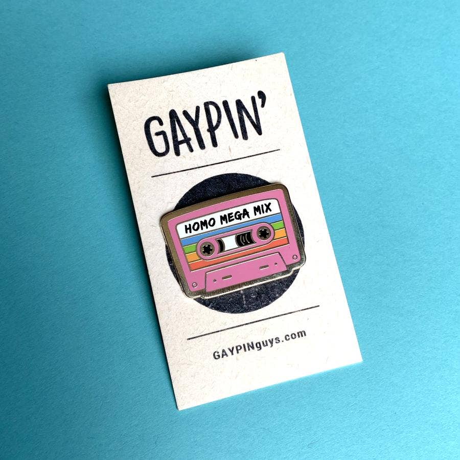 Homo Mega Mix Cassette Pin by Gaypin' - Image 2