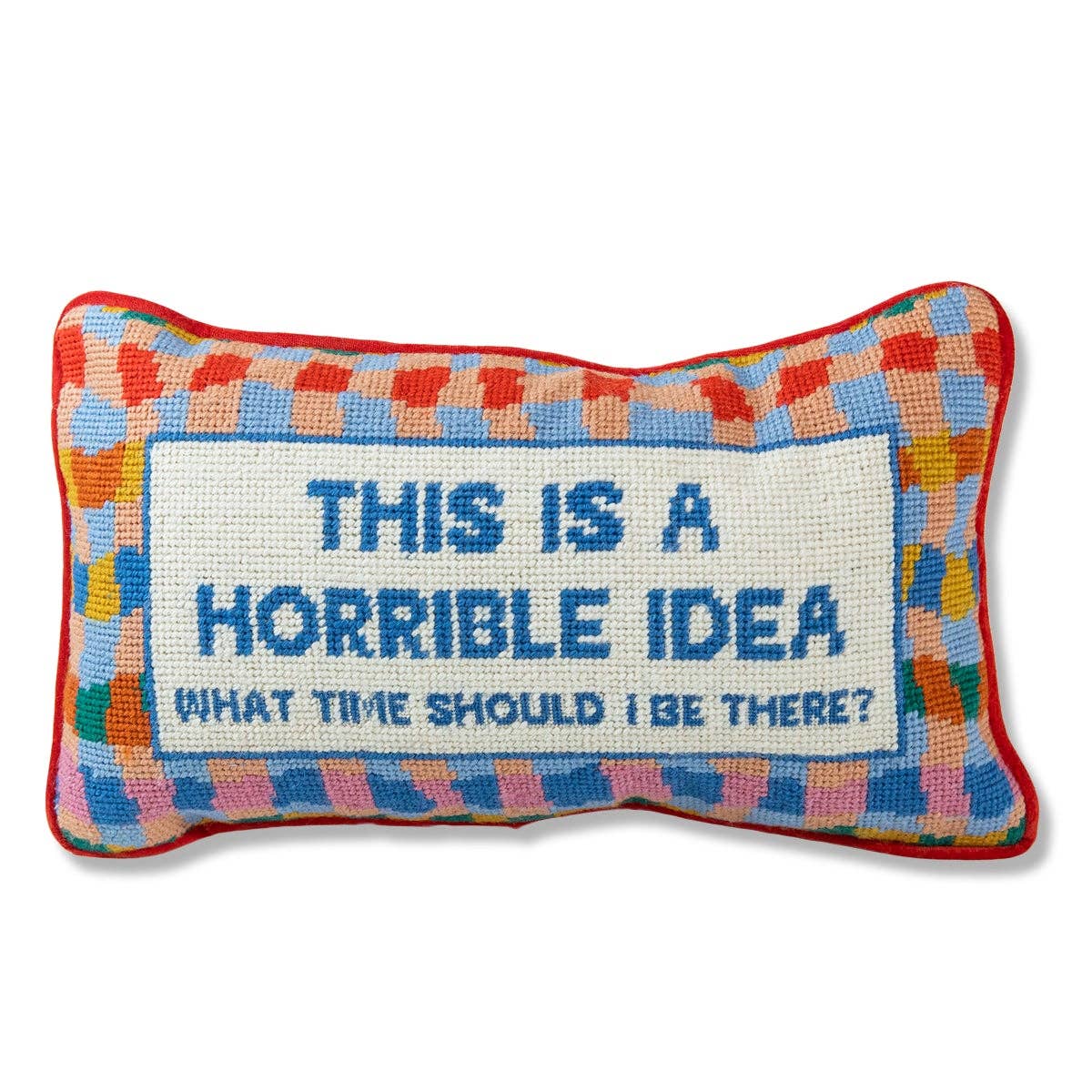 Horrible Idea Needlepoint Pillow - Image 2