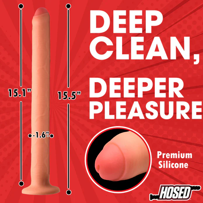 Hosed 15" Thick Silicone Enema Hose - Image 4