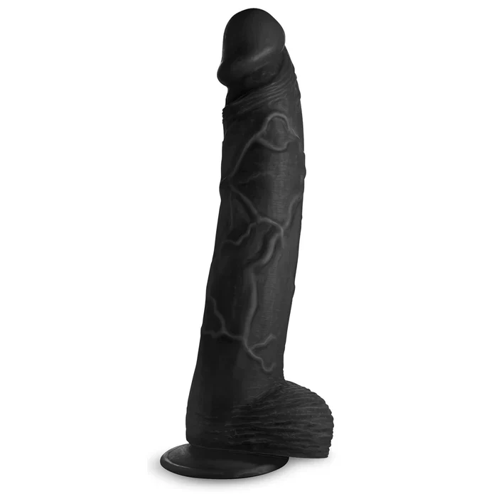 Hung Harry 11.75" Dildo With Balls - Black - Image 2