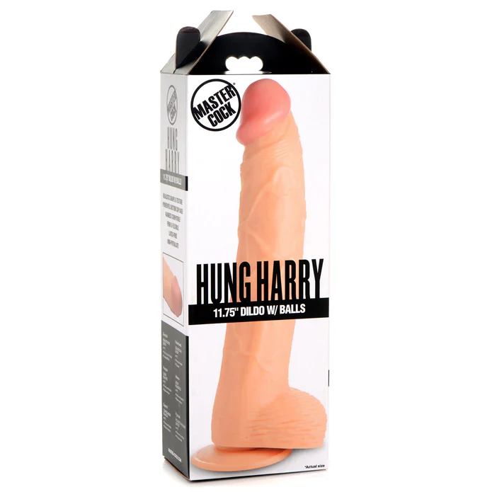 Hung Harry 11.75" Dildo With Balls - Light - Image 7