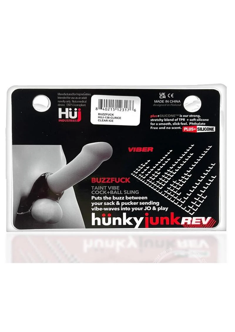 Hunkyjunk Buzzfuck Reverb Vibrating Taintsling - Clear Ice - Image 5
