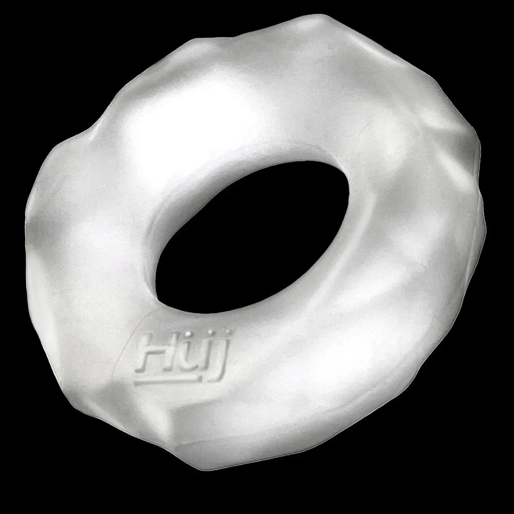 Hunkyjunk Fractal Tactile Cockring - Clear Ice