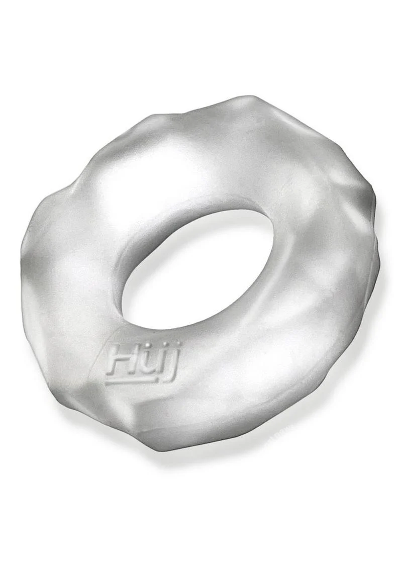 Hunkyjunk Fractal Tactile Cockring - Clear Ice - Image 3