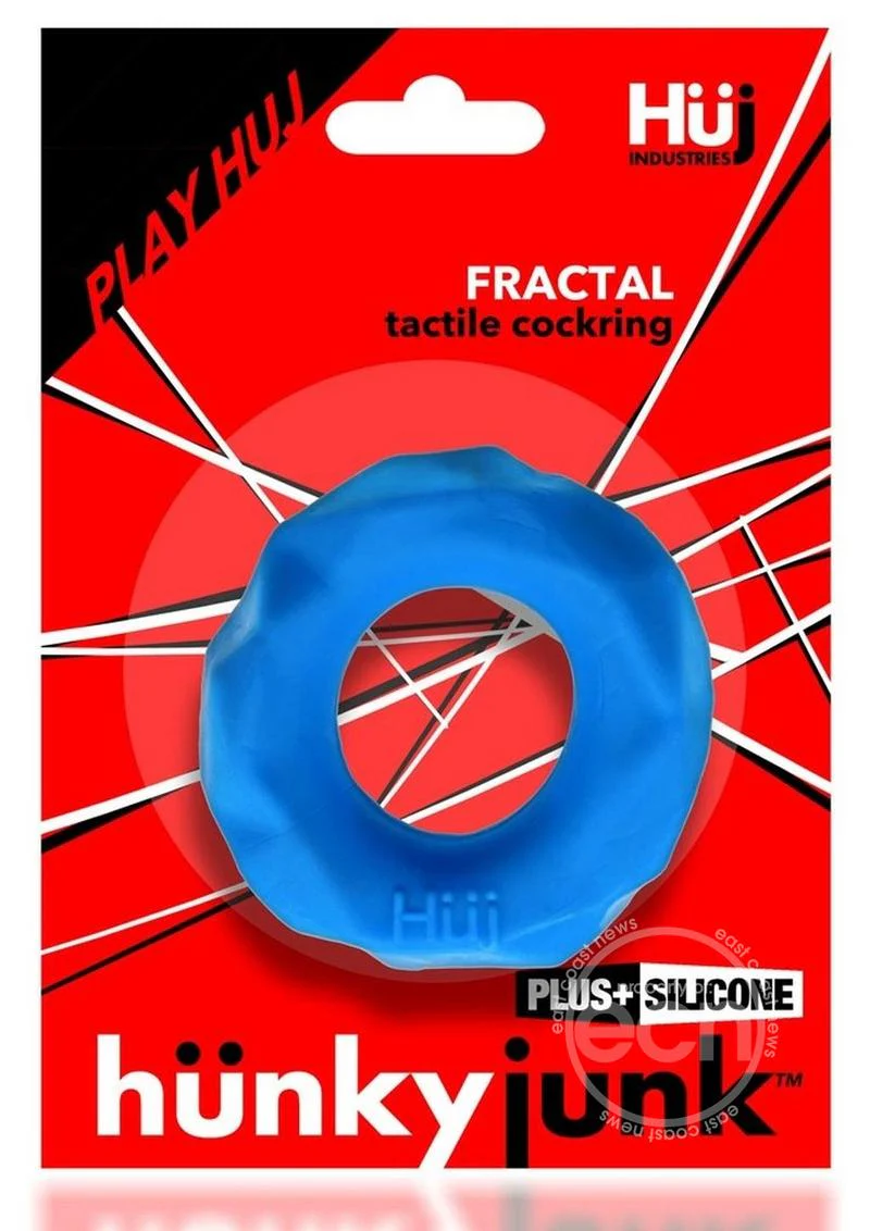 Hunkyjunk Fractal Tactile Cockring - Teal Ice - Image 2