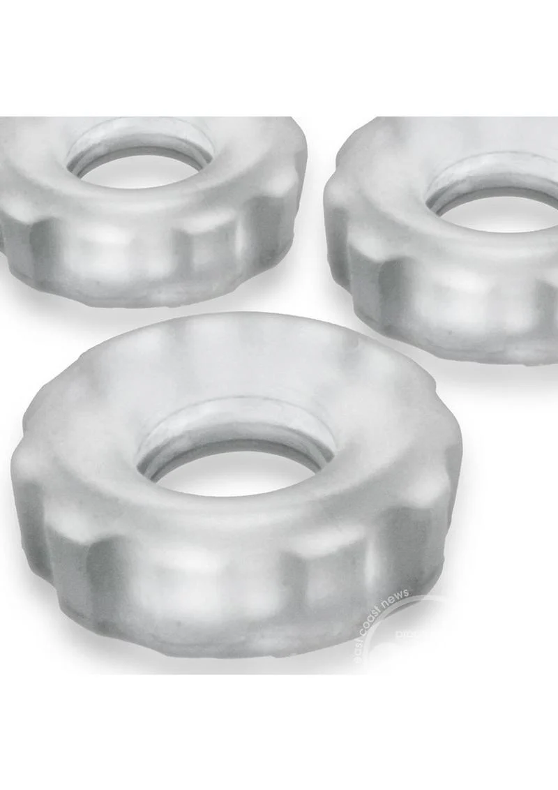 Hunkyjunk HUJ Cockrings (3 Pack) - Clear Ice - Image 5
