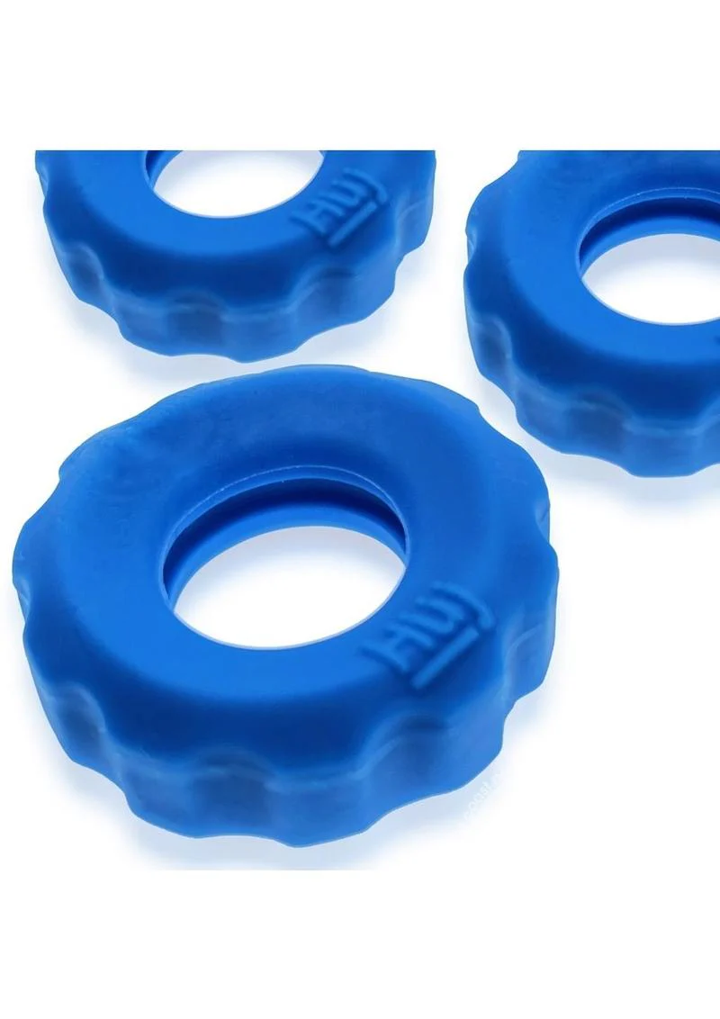 Hunkyjunk HUJ Cockrings (3 Pack) - Teal Ice - Image 4