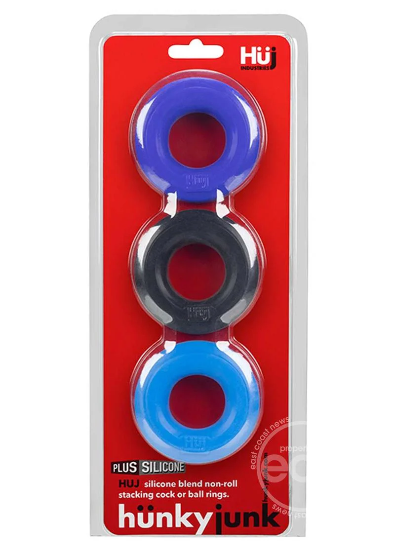 Hünkyjunk HUJ3 C-Rings 3 Each Per Pack Cobalt/Tar/T Blue - Image 4