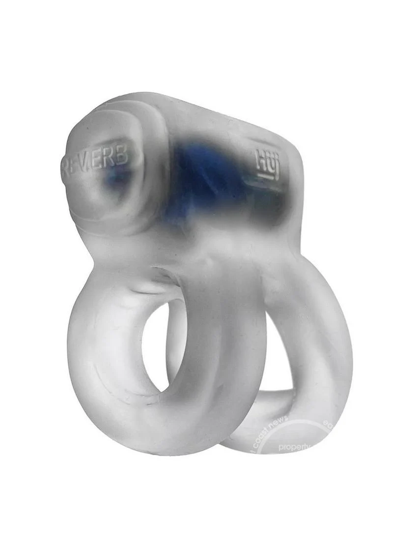 Hunkyjunk Revhammer Reverb Shaft Vibrating Cock Ring - Clear Ice - Image 6