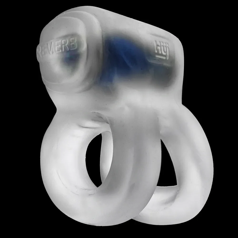 Hunkyjunk Revhammer Reverb Shaft Vibrating Cock Ring - Clear Ice - Image 7