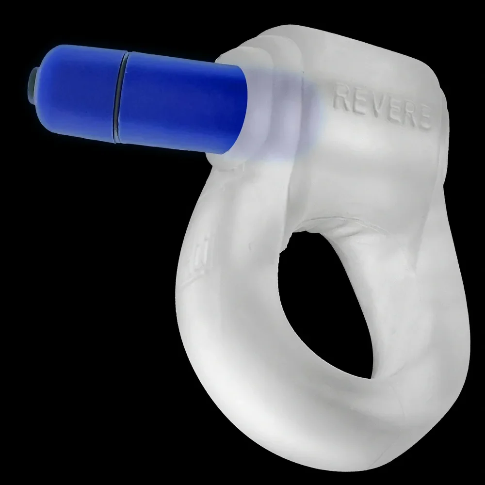 Hunkyjunk Revring Reverb Vibrating Cock Ring - Clear Ice - Image 6