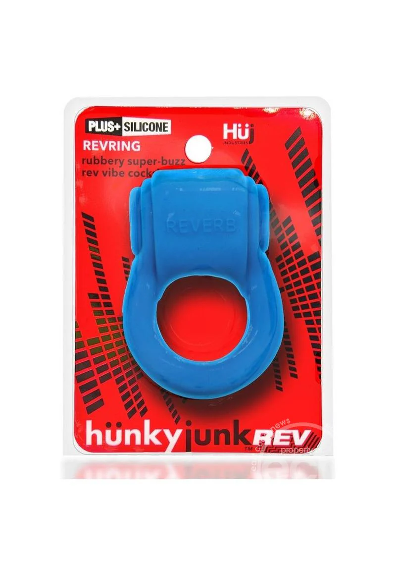 Hunkyjunk Revring Reverb Vibrating Cock Ring - Teal Ice - Image 2