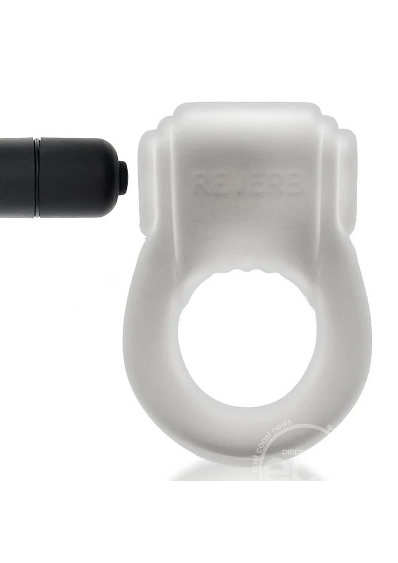 Hunkyjunk Revring Reverb Vibrating Cock Ring - White Ice - Image 3