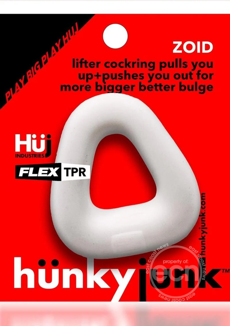 Hunkyjunk Zoid Trapezoid Lifter Cockring - White Ice - Image 2