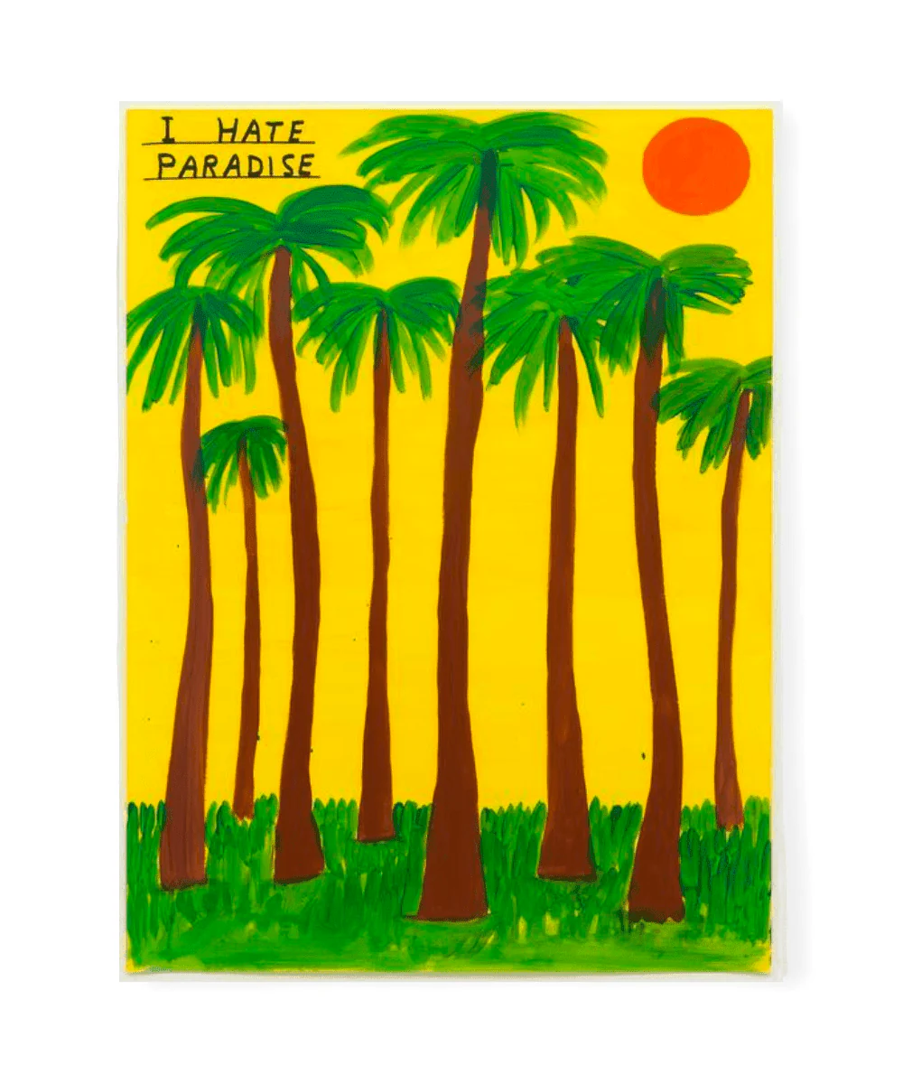 I Hate Paradise Tea Towel by David Shrigley x Third Drawer Down - Image 2