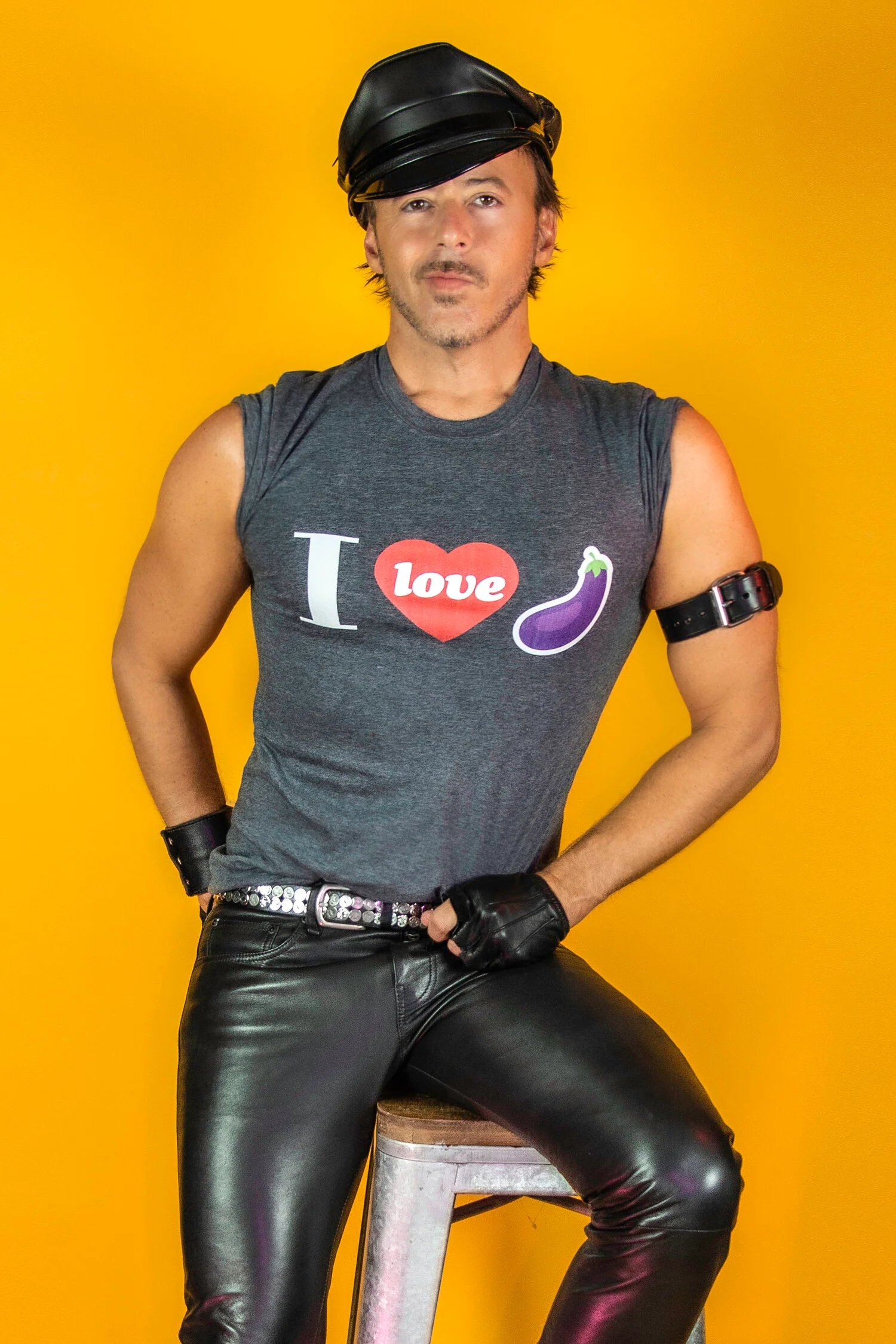 I Love Eggplant Tee by Peachy Kings - Image 2