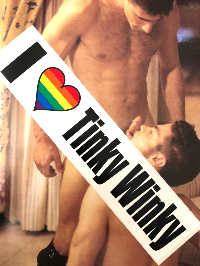 I LOVE TINKY WINKY VINTAGE BUMBER STICKER - Image 2