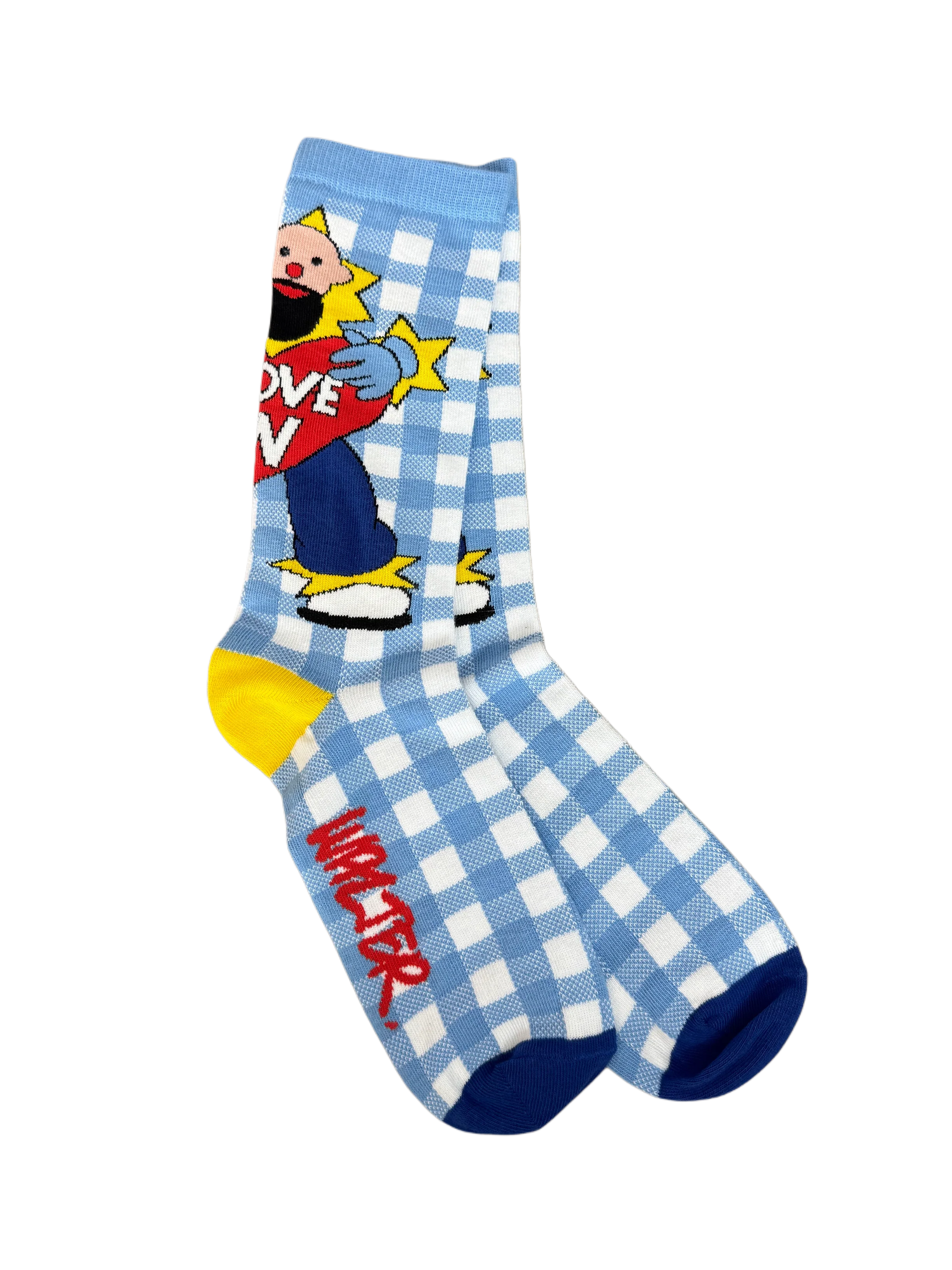 I Love W Socks Light Blue by Walter Van Beirendonck - Image 2