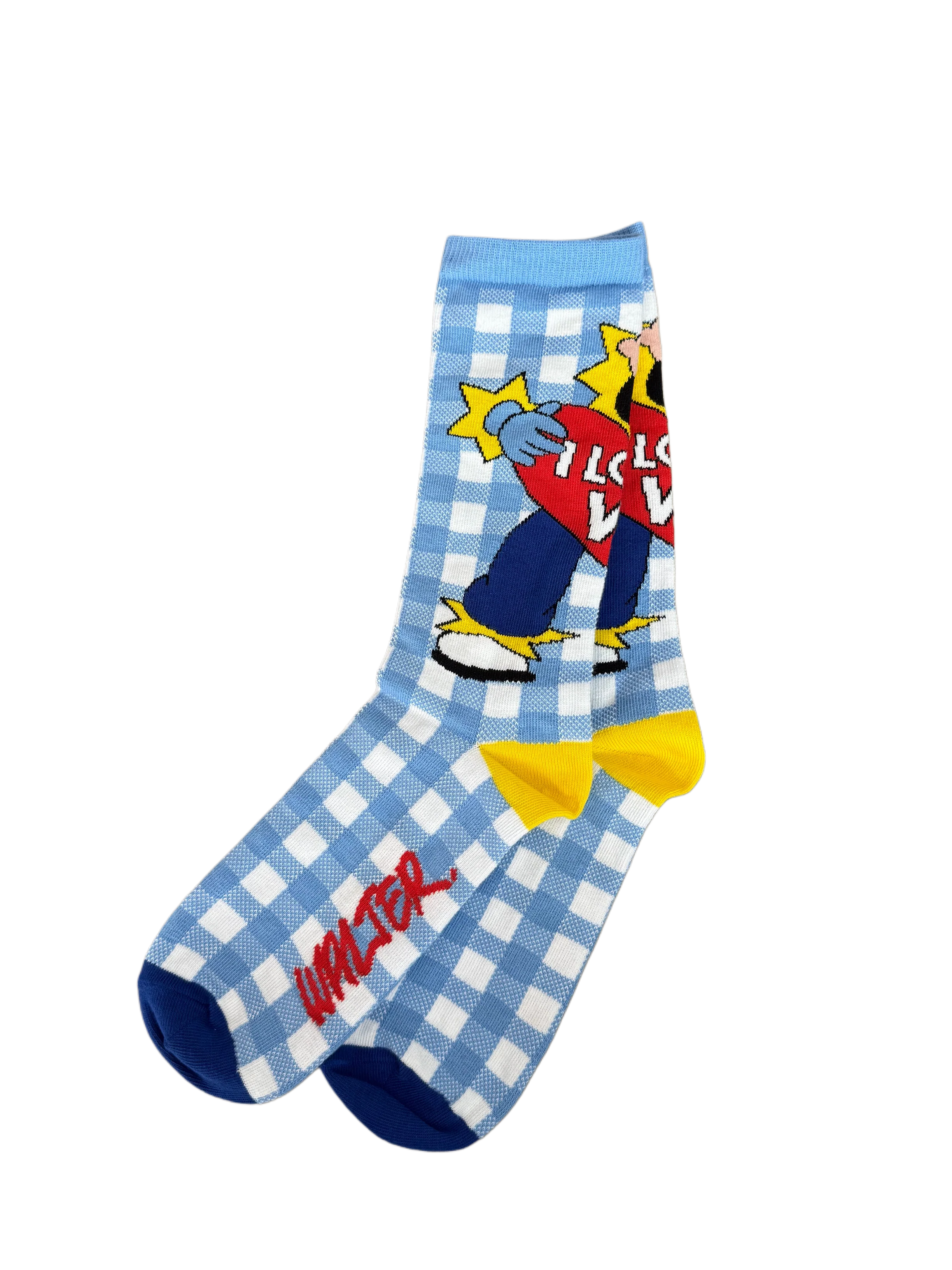 I Love W Socks Light Blue by Walter Van Beirendonck - Image 3