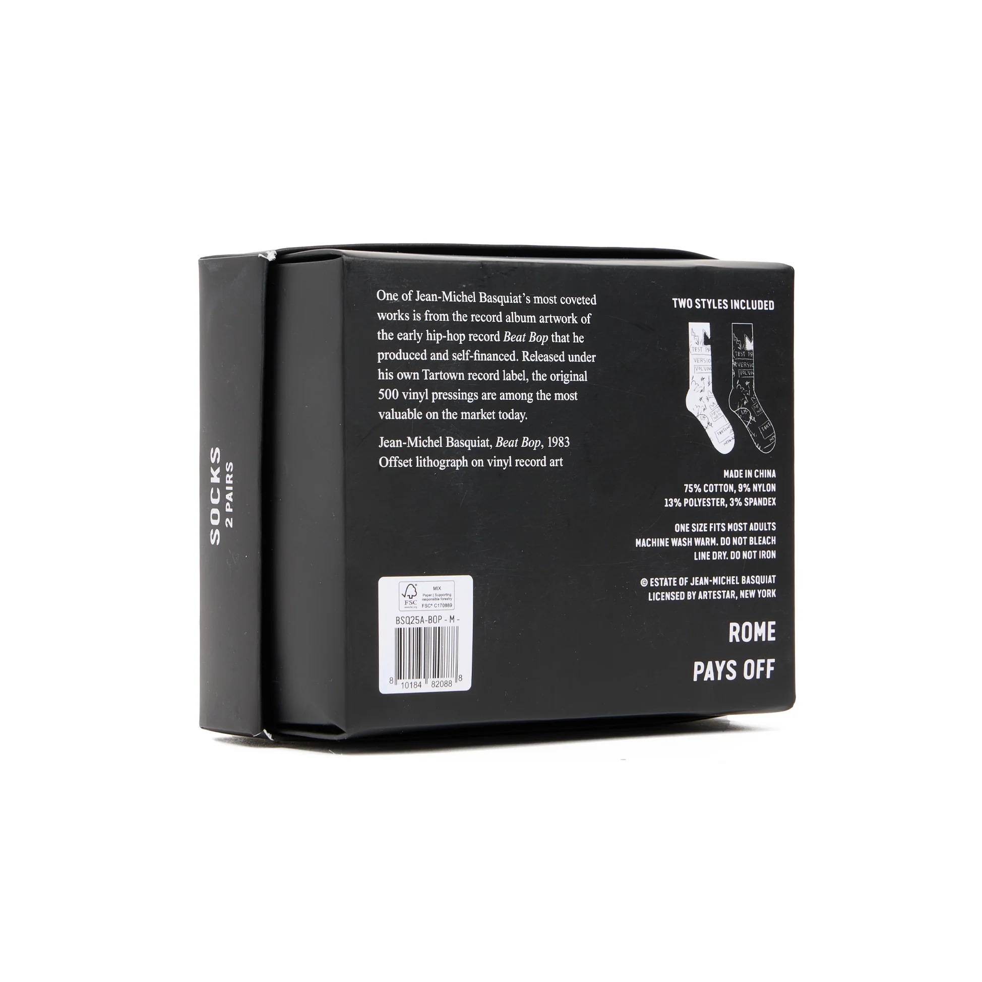Jean-Michel Basquiat Beat Bop Knit Socks Box, Set of 2 - Image 6
