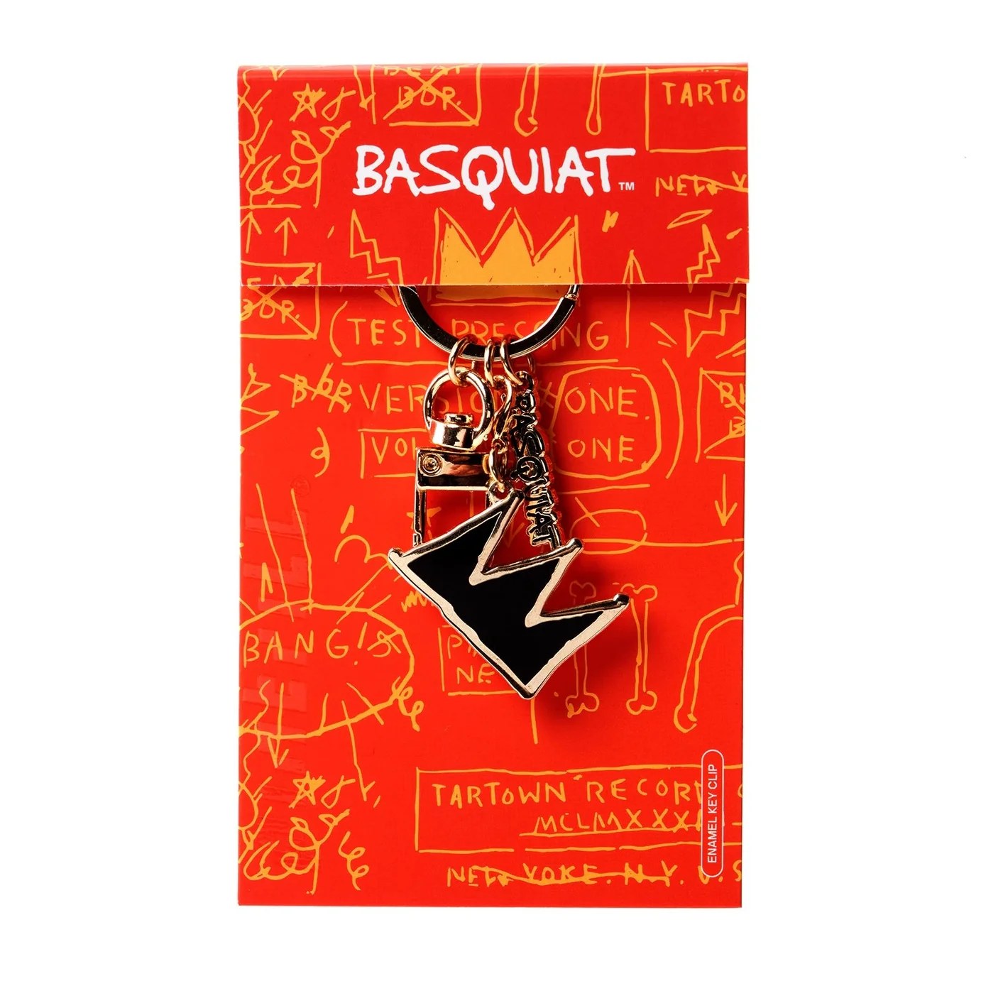 Jean-Michel Basquiat Black and Gold Crown Keyring - Image 2