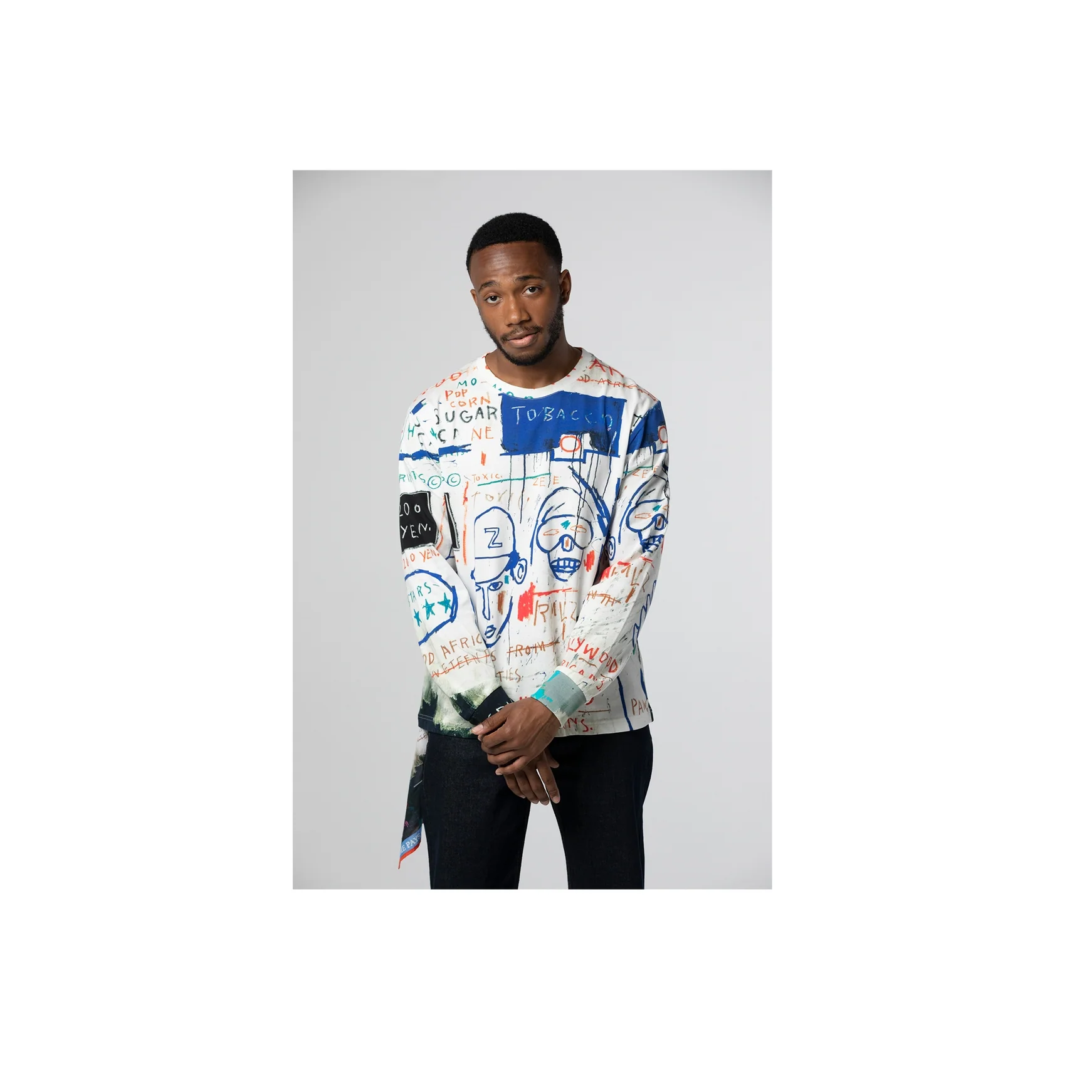 Jean-Michel Basquiat Hollywood Africans Long Sleeve T-Shirt - Image 4