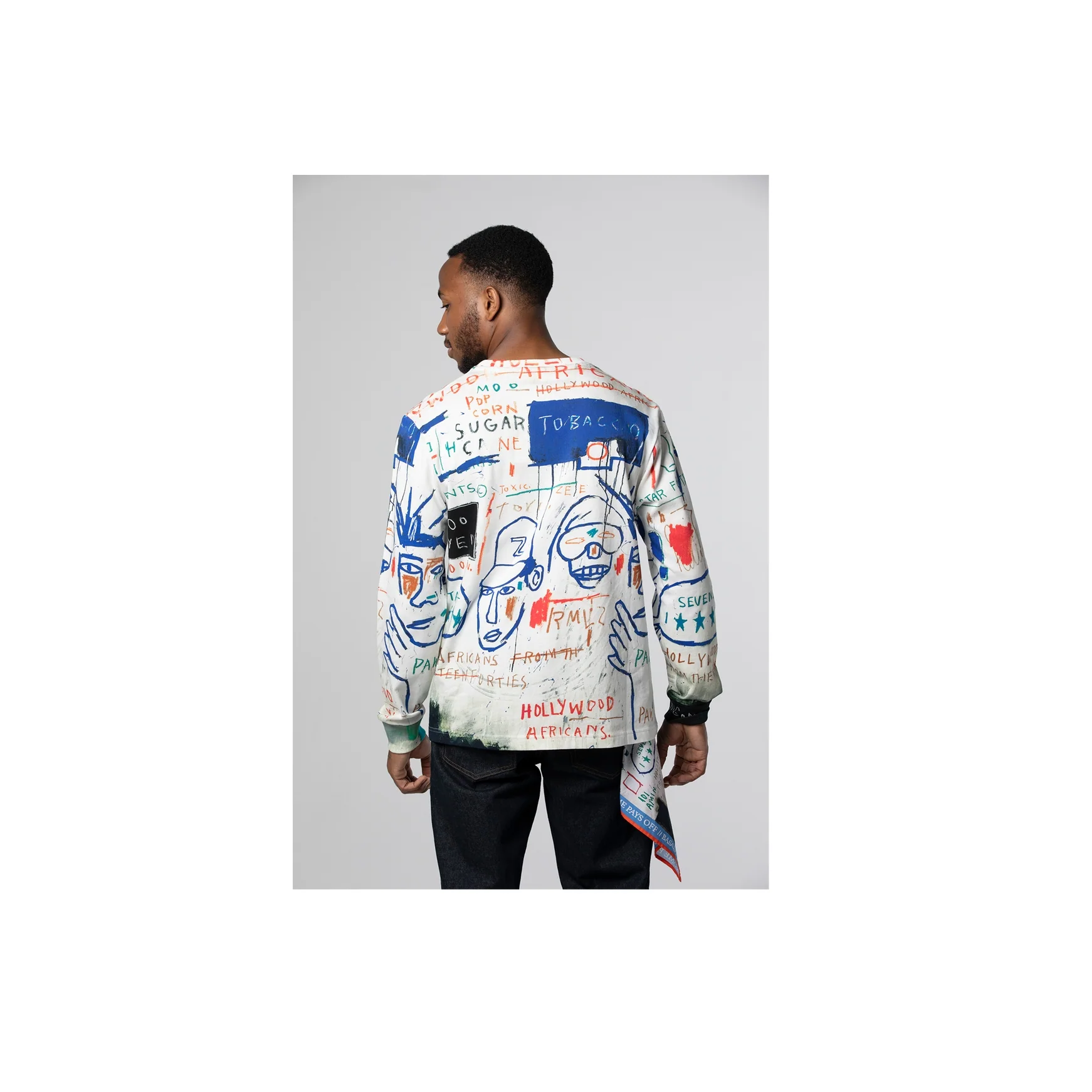 Jean-Michel Basquiat Hollywood Africans Long Sleeve T-Shirt - Image 5
