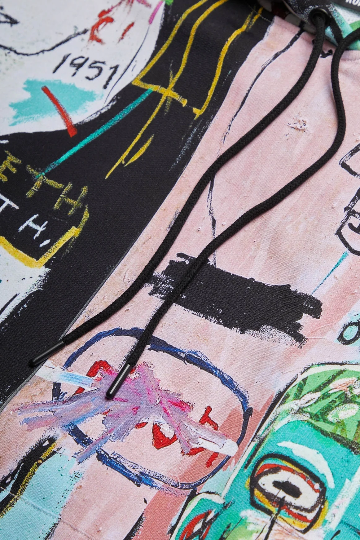 Jean-Michel Basquiat "in Italian" All-Over Print Hoodie - Image 4