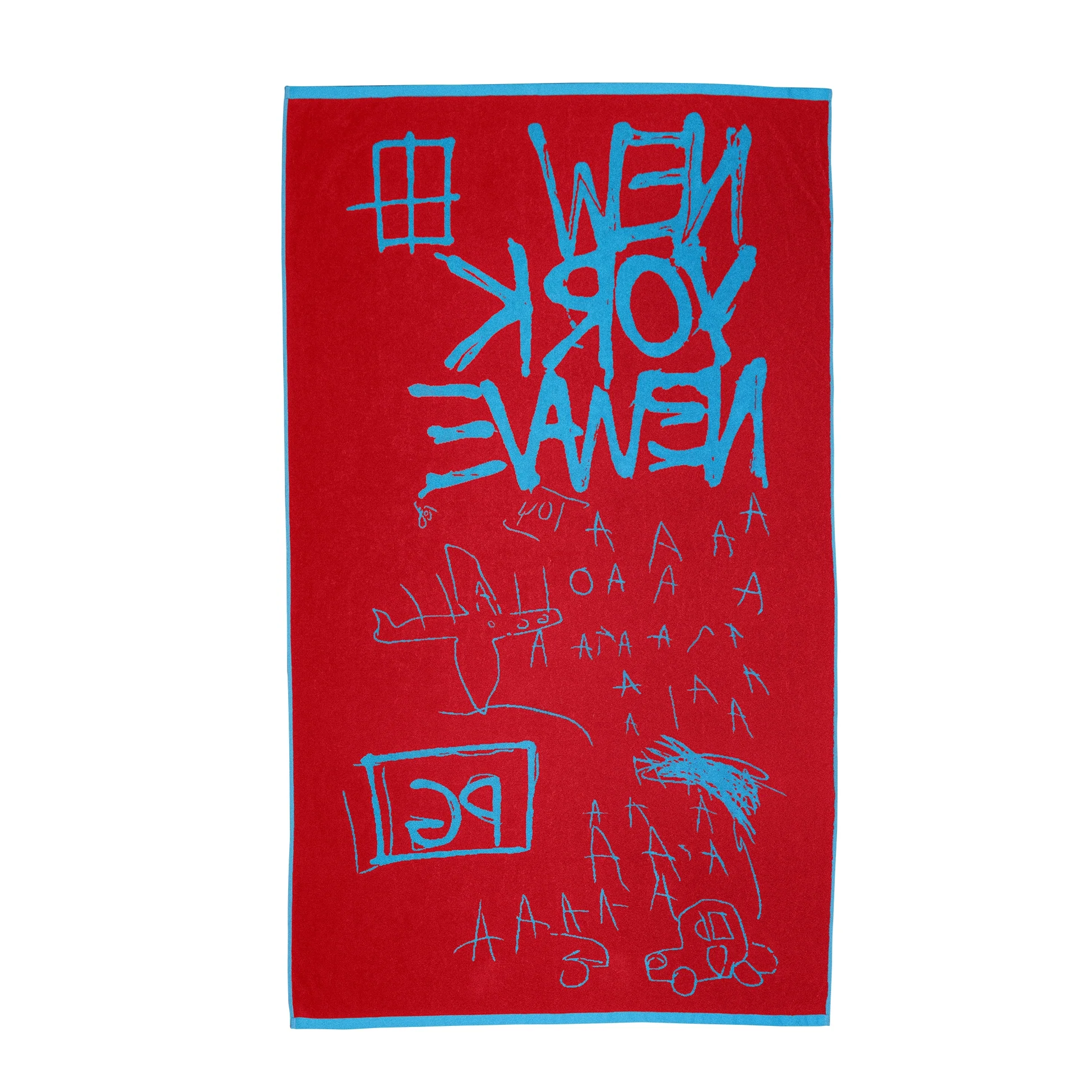 Jean-Michel Basquiat New Wave Jacquard Beach Towel - Image 2