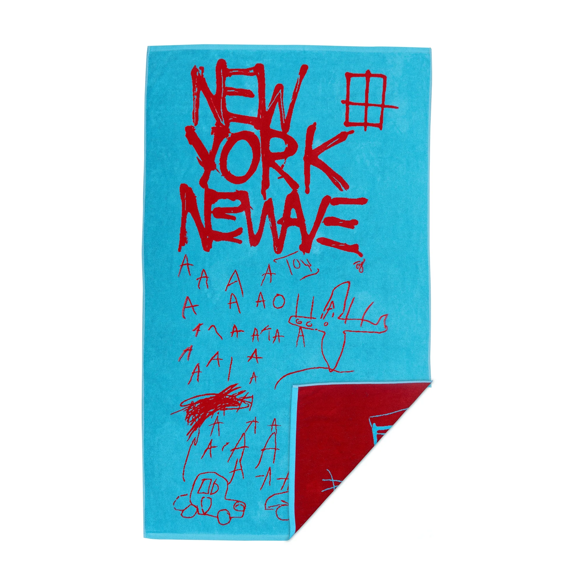 Jean-Michel Basquiat New Wave Jacquard Beach Towel - Image 3