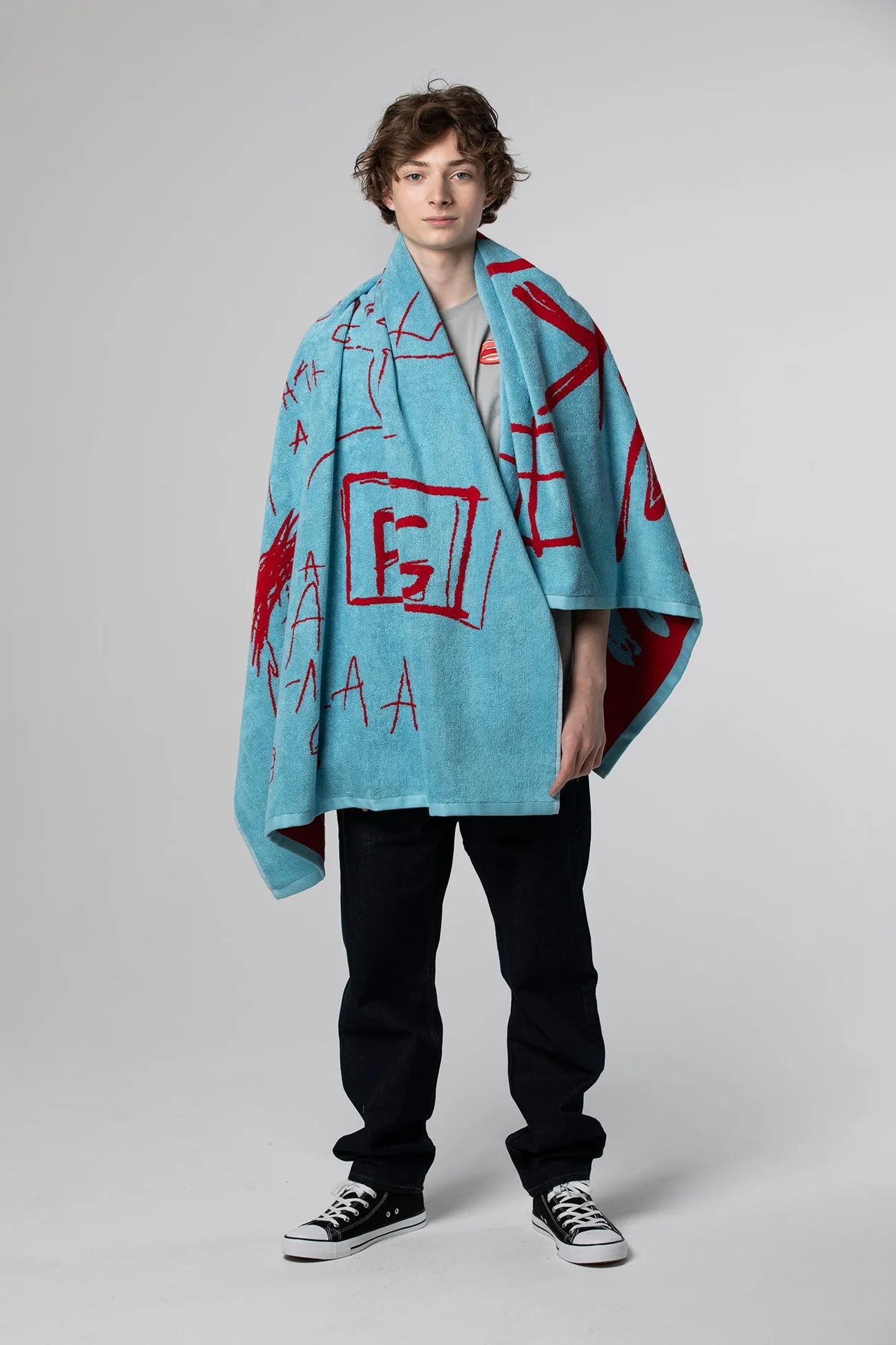 Jean-Michel Basquiat New Wave Jacquard Beach Towel - Image 5