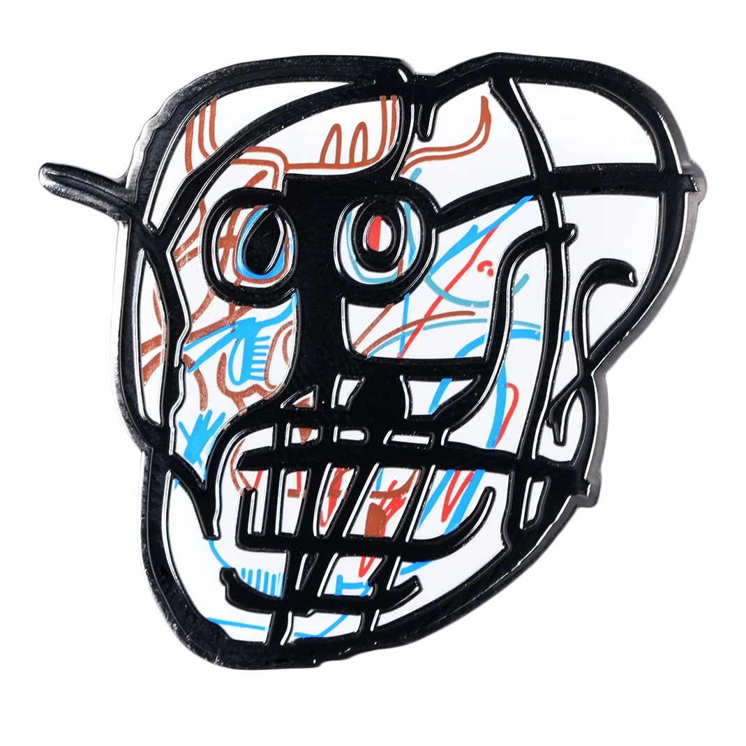 JEAN-MICHEL BASQUIAT SKULL PIN - Image 2