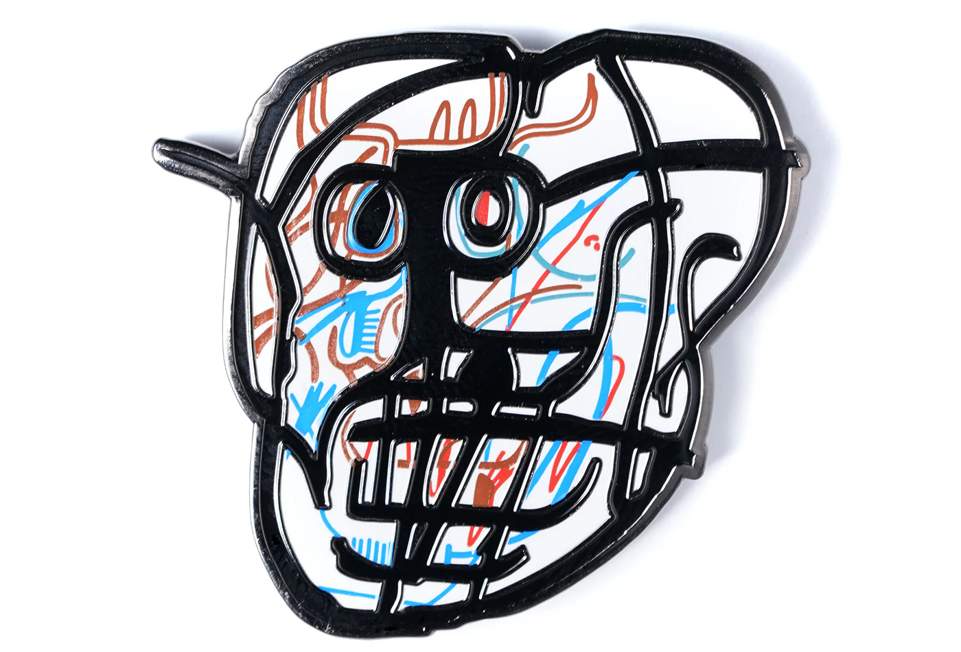 JEAN-MICHEL BASQUIAT SKULL PIN - Image 3