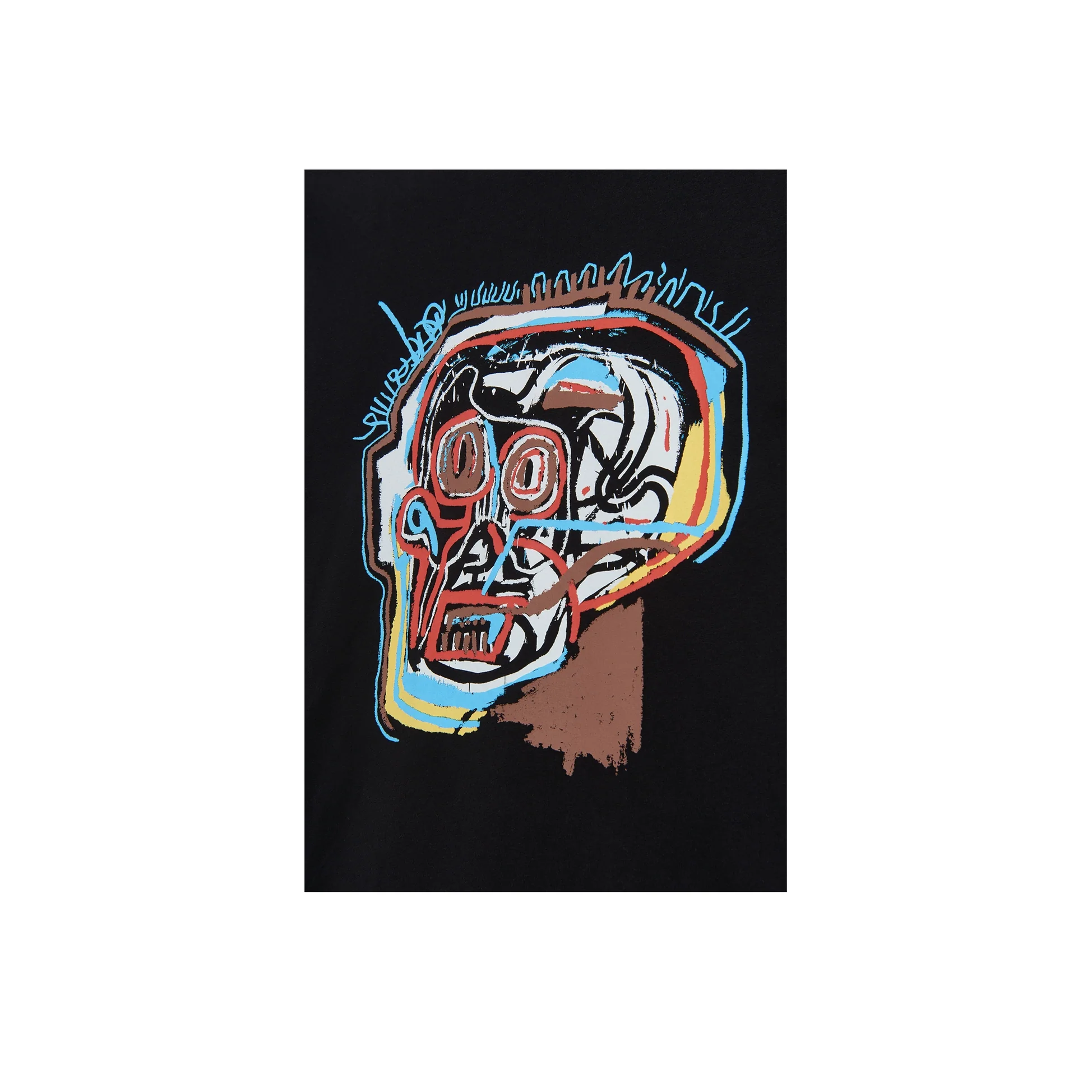 Jean-Michel Basquiat Skull T-Shirt, Black - Image 3