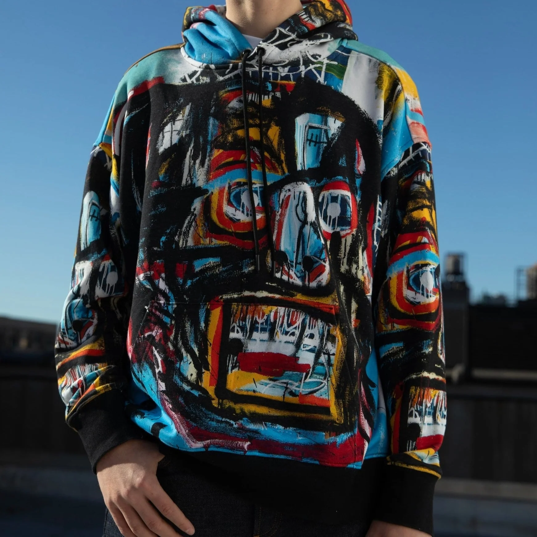 Jean-Michel Basquiat Untitled, 1982 Skull Hoodie - Image 3