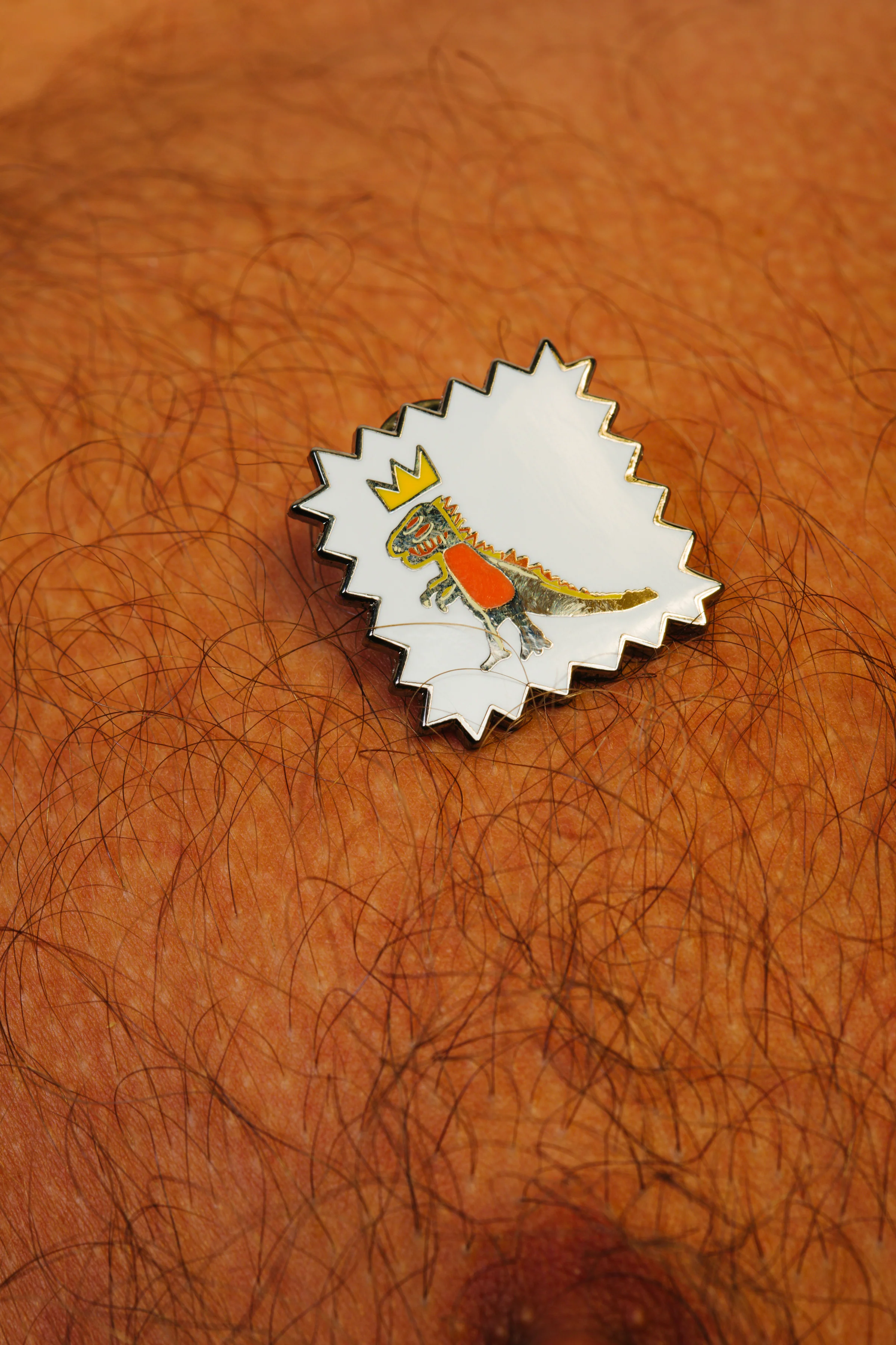 JEAN-MICHEL BASQUIAT CROWNED T-REX PIN - Image 2