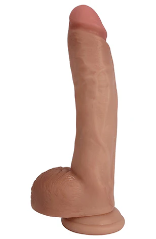 JOCK 10 Inch Dildo with Balls - Light - Image 3