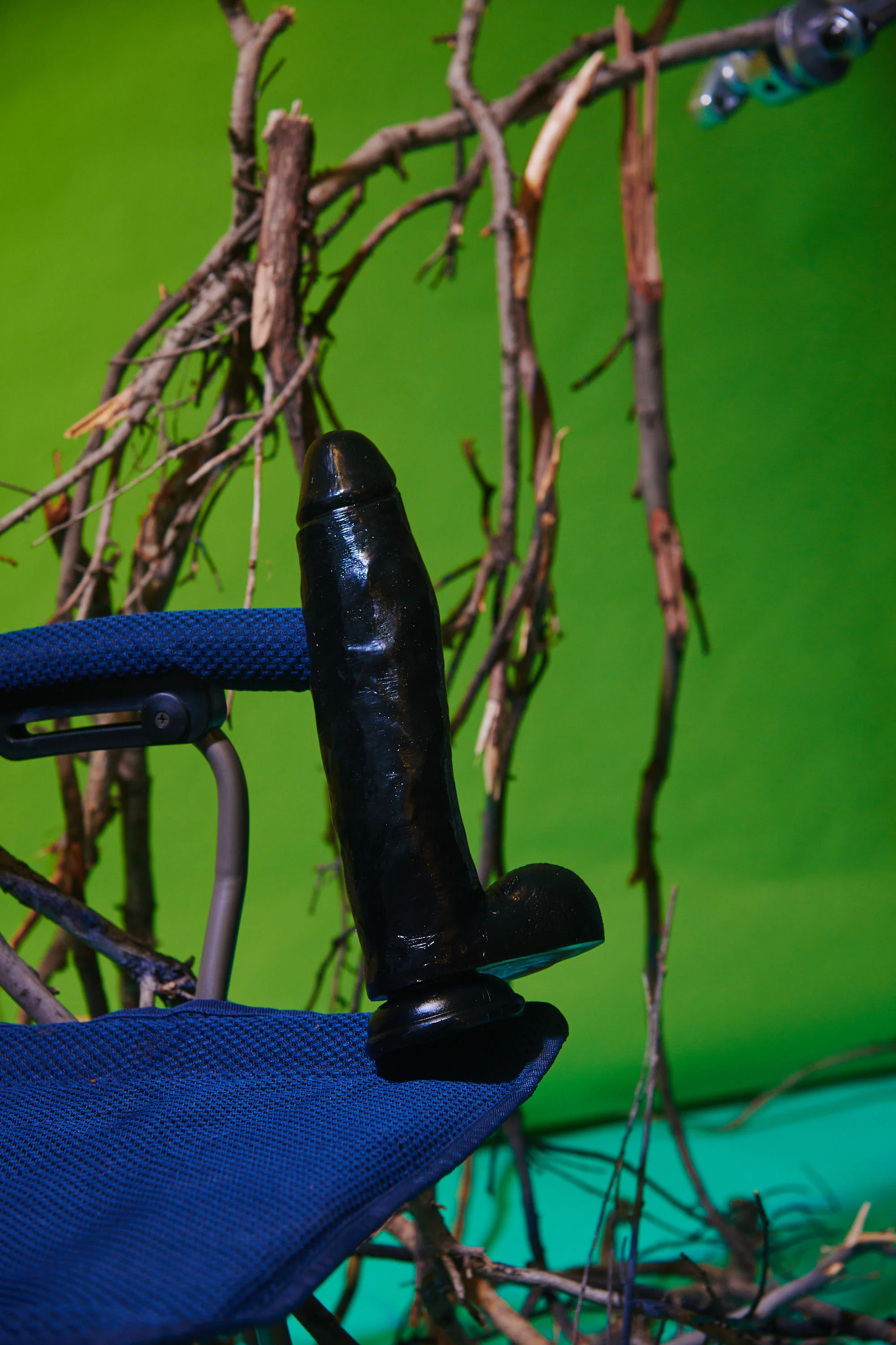 JOCK 11 Inch Dildo with Balls - Black - Image 4