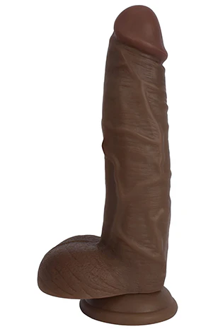 JOCK 9 Inch Dildo with Balls - Brown - Image 2