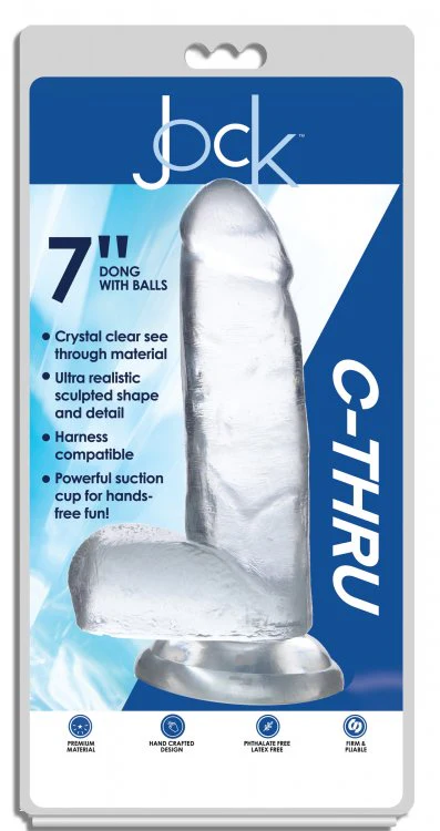 Jock C-Thru Dildo with Balls - 7 Inch - Image 7