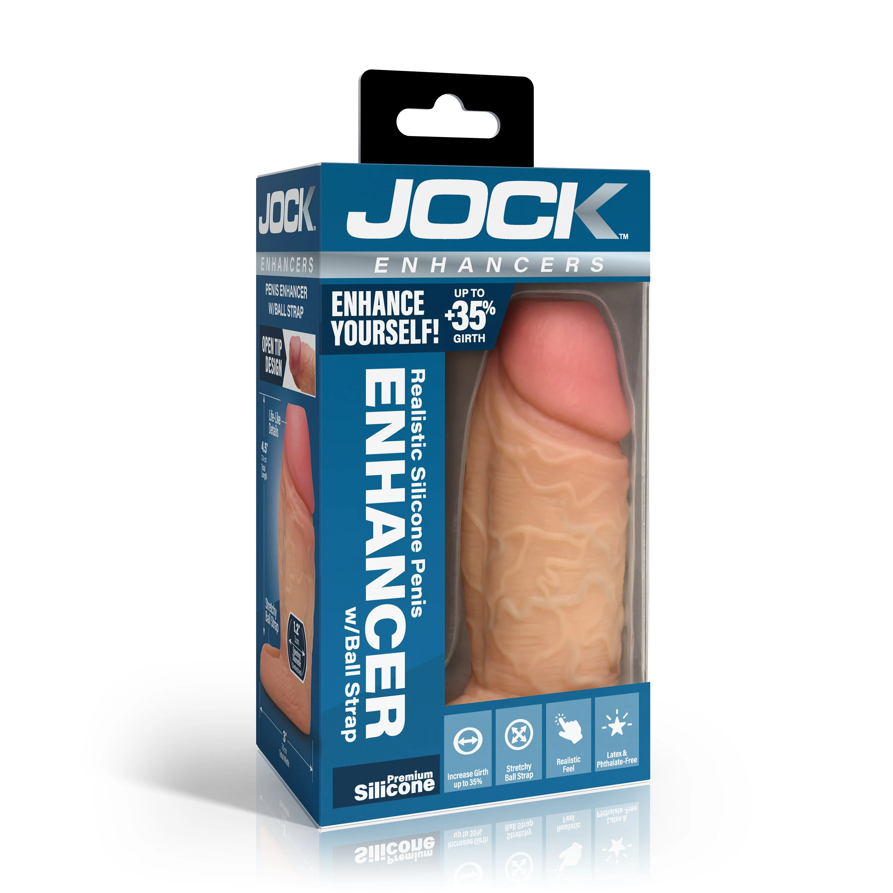 JOCK Enhancers Silicone Penis Extension Sleeve - Light - Image 6
