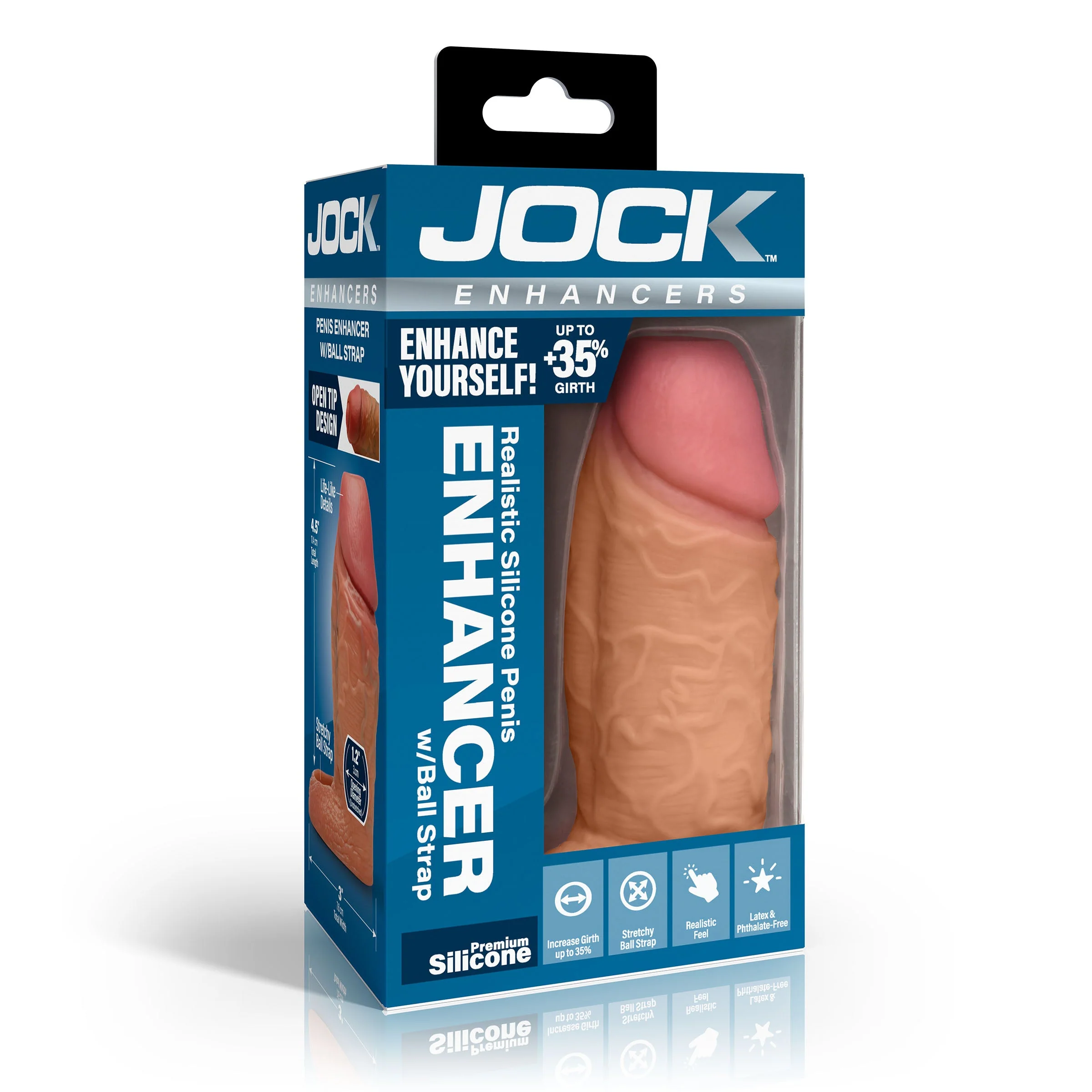 JOCK Enhancers Silicone Penis Extension Sleeve - Medium - Image 6