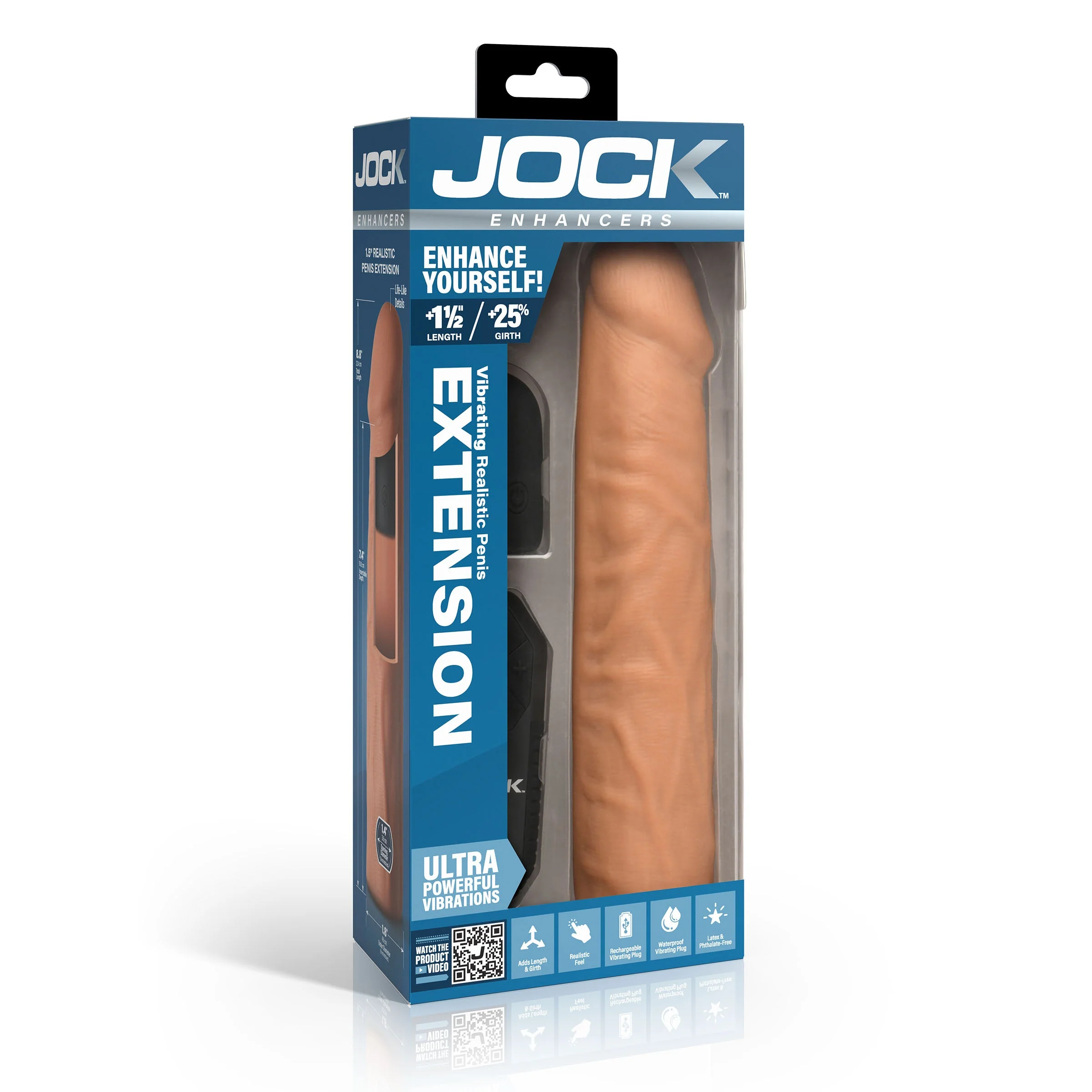 JOCK Enhancers Vibrating Penis Extension w/ Remote - Medium - Image 6