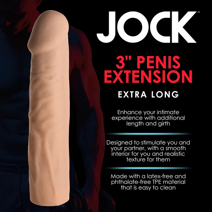JOCK Extra Long Penis Extension Sleeve - Light - Image 3
