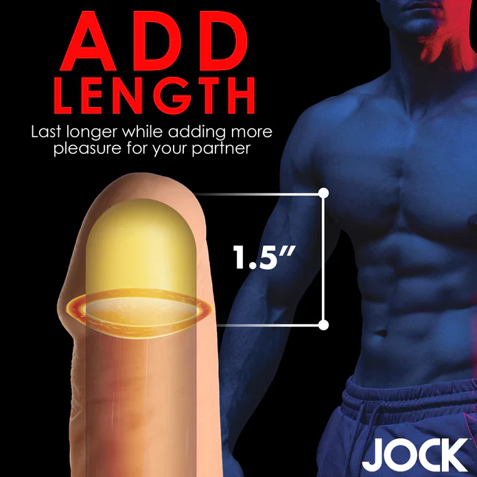 JOCK Extra Long Penis Extension Sleeve - Light - Image 5