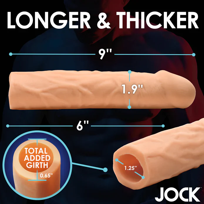 JOCK Extra Long Penis Extension Sleeve - Light - Image 7