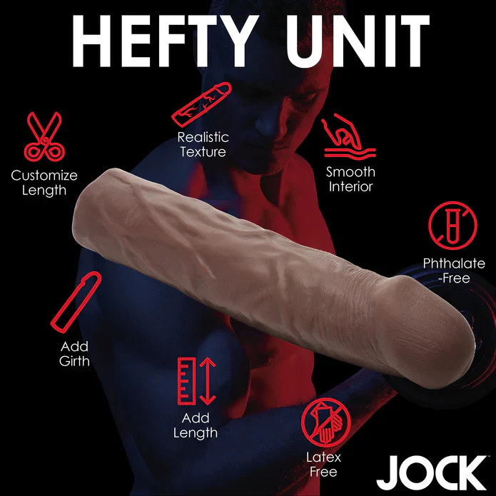 JOCK Extra Long Penis Extension Sleeve - Dark - Image 6